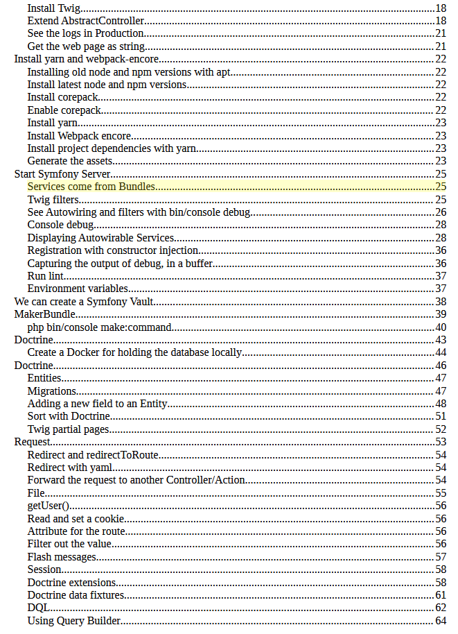 Symfony 6 notes for Junior developers